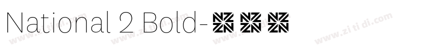 National 2 Bold字体转换